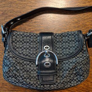 Coach Mini Hobo Signature Soho Bag Black